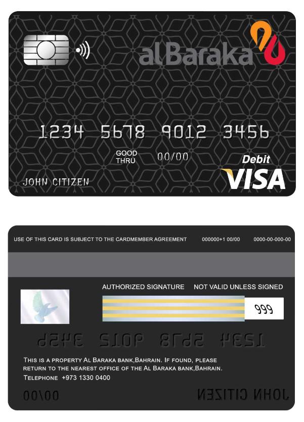 Bahrain Al Baraka bank visa card